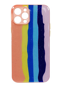 Кейс iPhone 12 Pro силикон SL005 (002) цветные полосы