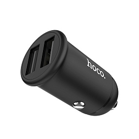 АЗУ-USB HOCO Z30 2 выхода 3.1A черный
