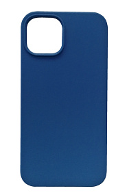 Кейс iPhone 13 Silicone Case без логотипа (№020) синий (УЦЕНКА) Пятна