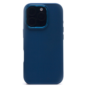Кейс iPhone 16 Pro Max силикон SC311 синий