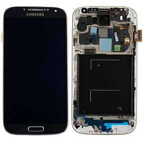 Дисплей для телефона Samsung i9500/i9505 модуль Черный - AA (TFT)