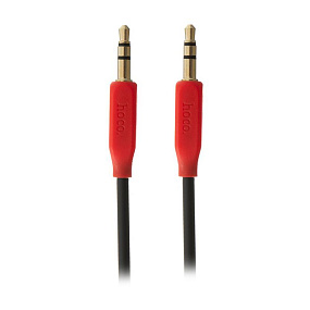 Кабель 3.5mm Jack (папа) - 3.5mm Jack (папа) Hoco UPA11 1м черный (УЦЕНКА) тех.пак