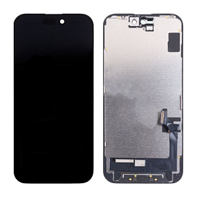 Дисплей для телефона iPhone 15 в сборе Черный - In-Cell (площадка под IC)