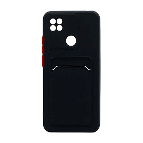 Силиконовый чехол Xiaomi Redmi 9C с визитницей черный