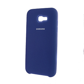 Силиконовый чехол для Samsung A720 Galaxy A7 (2017) оригинал синий