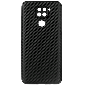 Силиконовый чехол Xiaomi Redmi Note 9 TPU карбон черный