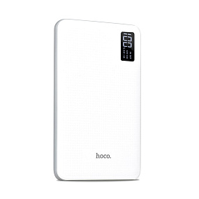 Портативное зарядное устройство Hoco B24 QC 3 USB 30000mAh LCD белый