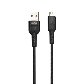 Дата кабель micro USB - USB Borofone BU17 1,2м 2.4A черный