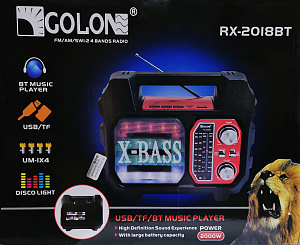 Радиоприемник GOLON RX-2018BT серый