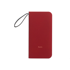 Портативное зарядное устройство Hoco J25A 10000mAh + кабель micro красный