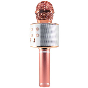 Микрофон WSTER WS-858 беспр/караоке розовое золото