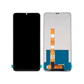 Дисплей для телефона Realme C11/C15/Narzo 30A в сборе с тачскрином Черный - Оригинал