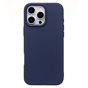 Кейс iPhone 16 Pro Max Silicone Case без логотипа темно-синий