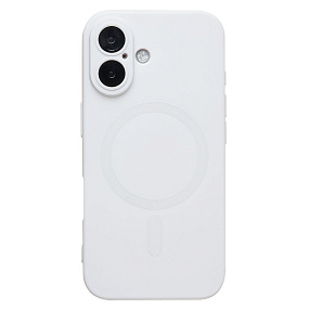 Кейс iPhone 16 силикон SafeMag SM020 белый