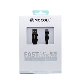 Дата кабель USB - Lightning Mocoll AL2B 1.5м 60W 3A черный