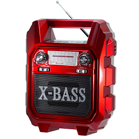 Радиоприемник-Колонка GOLON RX-688BT красный (УЦЕНКА) Нет коробки, царапины, потёртости