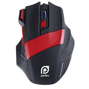 Мышь проводная игровая Perfeo Dreamgear PF-1711-GM 4800 USB 7 кнопок с подсветкой черно-красная