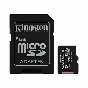 MicroSD 128Gb Kingston Class 10 UHS-I 100Mb/s +SD adapter