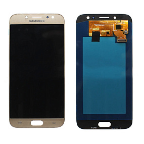Дисплей для телефона Samsung J730F (J7 2017) в сборе с тачскрином Золото - AA (TFT)