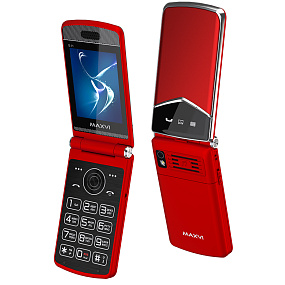 Мобильный телефон Maxvi E11 Red-silver(УЦЕНКА)не работает 1слот сим