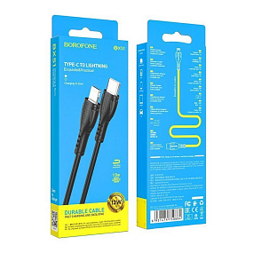 Дата кабель Type-C - Lightning Borofone BX51 12W 2.4A 1м черный(УЦЕНКА)тех.пак