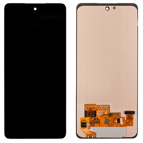 Дисплей для телефона Samsung A525F/A526B/A528B (A52) в сборе с тачскрином Черный - (OLED)
