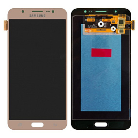 Дисплей для телефона Samsung J710F (J7 2016) в сборе с тачскрином Золото - AA (TFT)