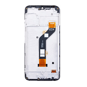 Дисплей для телефона Tecno Spark Go 2022 (KG5m) модуль с рамкой Черный - Оригинал