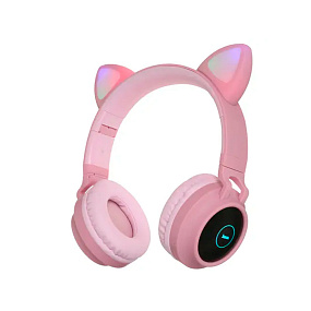 Bluetooth-наушники Hoco W27 полноразмерные Ушки розовые(УЦЕНКА)б/у, потертости
