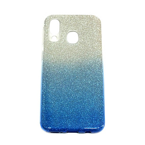 Силиконовый чехол для Samsung A405 Galaxy A40 Gradient SC097 голубой/серебро