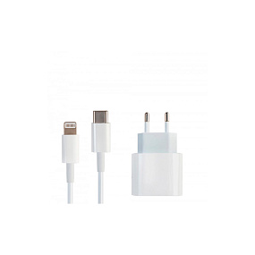 СЗУ-USB-C 20W+ Lightning Type-C Copy в коробке белый (УЦЕНКА) Потёртости, медленно заряжает