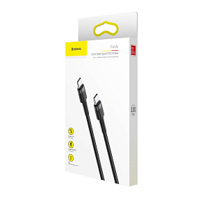 Дата кабель Type-C -Type-C Baseus Cafule 1м 3.0A черный