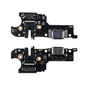 Шлейф Realme C25/C25s (RMX3191/RMX3195) плата системный разъем/разъем гарнитуры/микрофон - Премиум