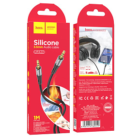 Кабель 3.5mm Jack (папа) - 3.5mm Jack (папа) Hoco UPA22 1м черный