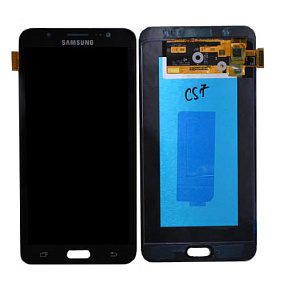 Дисплей для телефона Samsung J510F/J5 2016 в сборе с тачскрином Черный - AA (TFT)