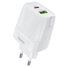 СЗУ-USB Hoco C85A PD20W/QC 3.0 1 выход белый
