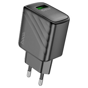 СЗУ-USB Hoco CS21A 1 выход 3A QC 3.0 18W черный