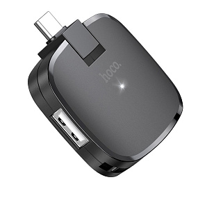 Хаб HOCO HB11 3USB Type-C (m) черный*