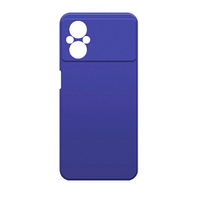 Силиконовый чехол Xiaomi Poco M5 с закрытой камерой фиолетовый