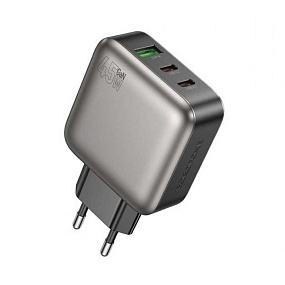 СЗУ-USB-2Type-C Borofone BAS56A 3 выхода PD45W QC черный