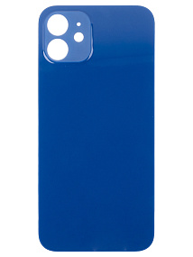 Задняя крышка iPhone 12 (стекло) синий - Премиум