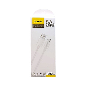 Дата кабель Type-C - USB Dudao L4S 5A 1м белый