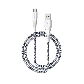 Дата кабель lightning - USB Borofone BX25 Powerful 2,4A белый 1м (УЦЕНКА) Б/У