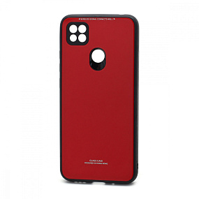 Силиконовый чехол Xiaomi Redmi 9C со стеклянной вставкой черный