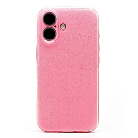 Кейс iPhone 16 силикон SC328 светло-розовый