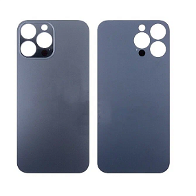 Задняя крышка iPhone Xr под 13 Pro (стекло) синий титан orig fabric
